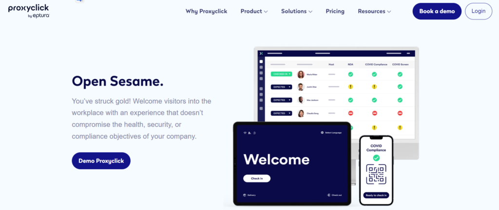 Proxyclick Visitor Management Interface