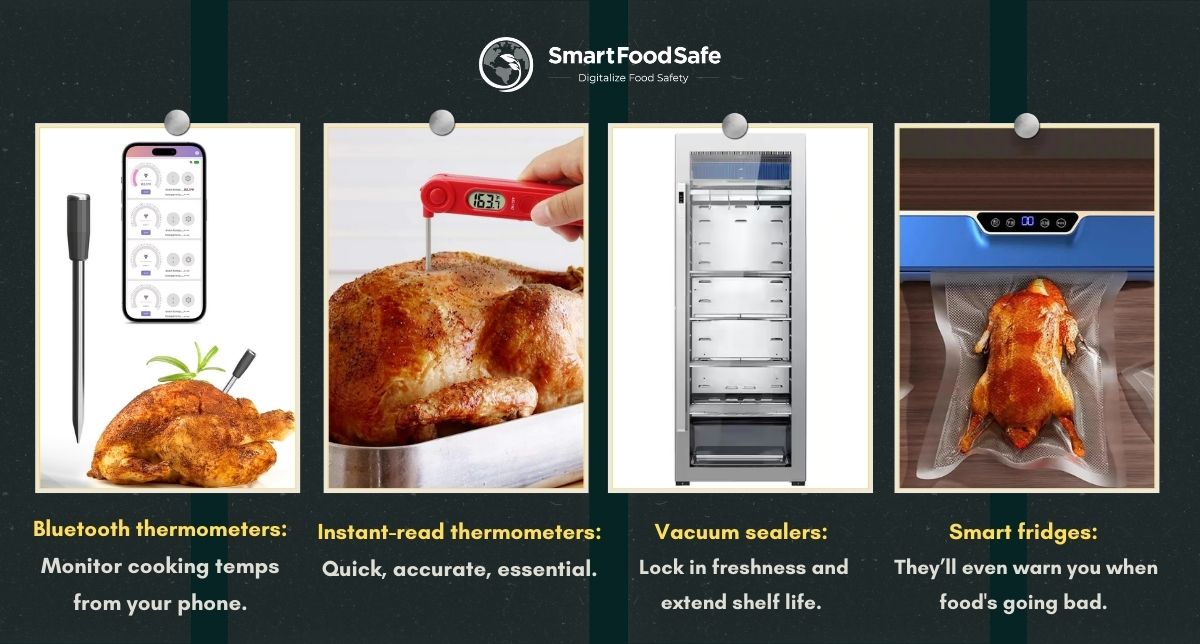 Modern kitchen illustrating advancements in food safety technology