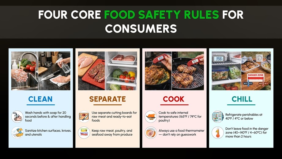 Four Core Food Safety Rules